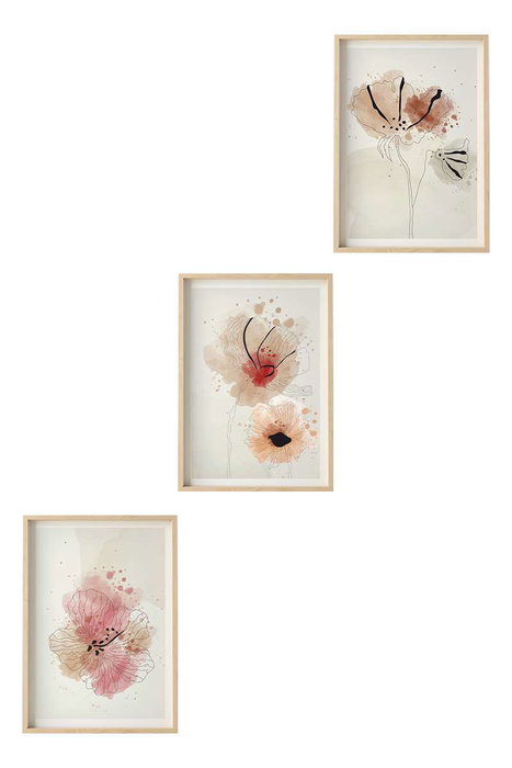 Wallity Cuadro Decorativo Enmarcado Huhu205 - 30 x 40 cm (3 Piezas) Wallity Cuadro Decorativo Enmarcado Huhu205 - 30 x 40 cm (3 Piezas)